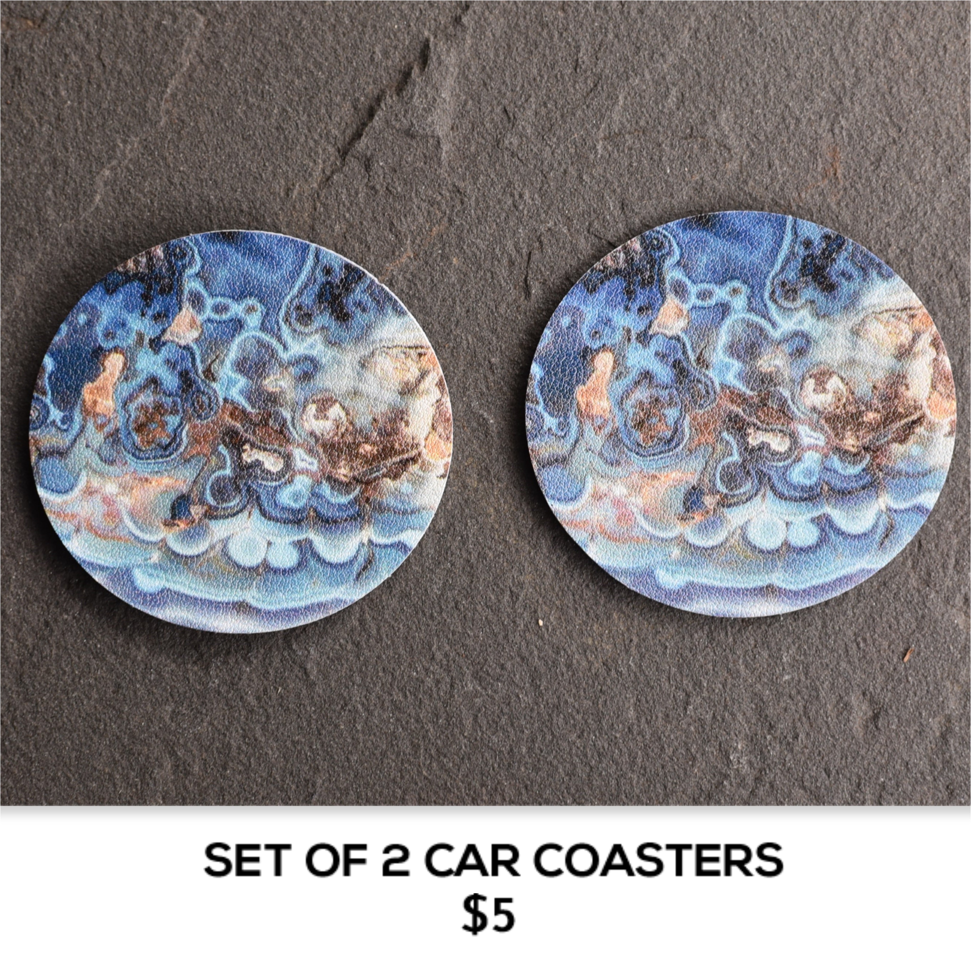 SET OF 2 CAR COASTERS