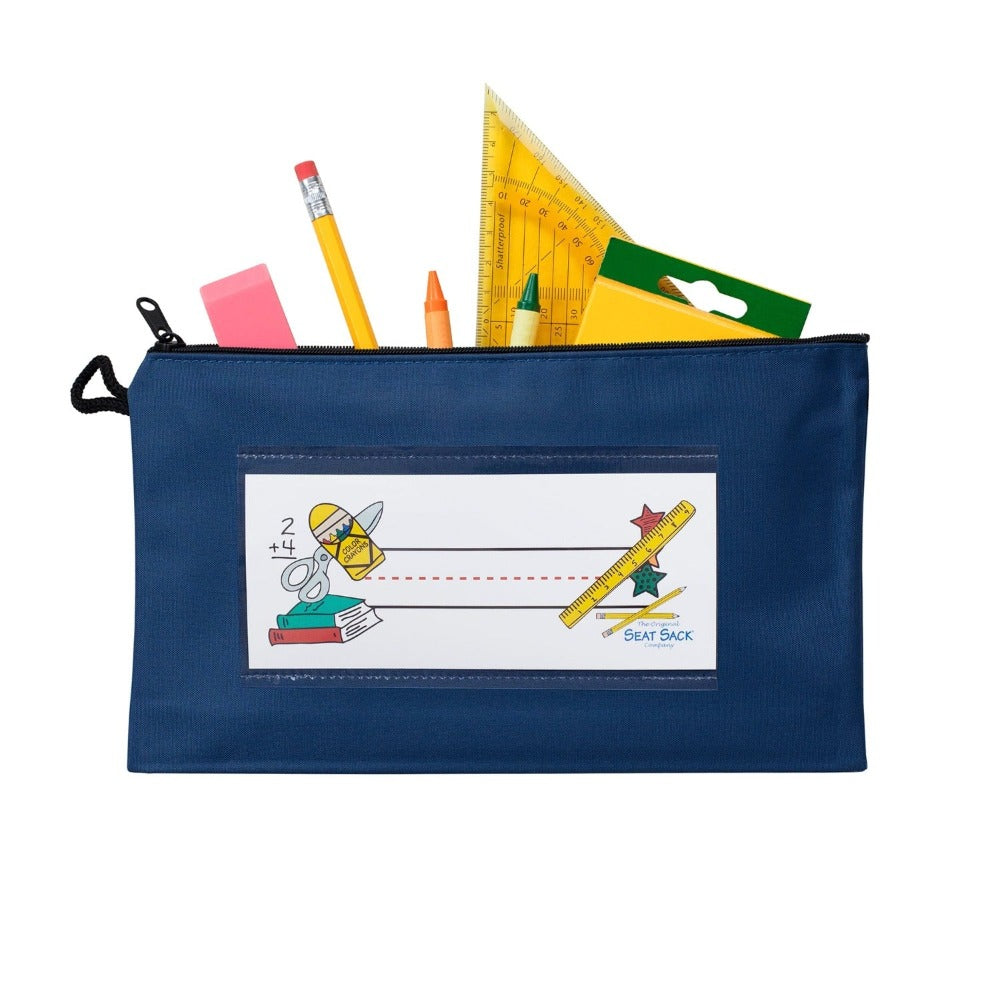 Pencil Pouch | Zippered School Supply | Seat Sack Original Blue