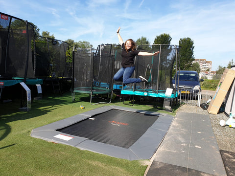 Though obviously different in shape and appearance, round trampolines and rectangular trampolines greatly differ due to safety, price, use, and the overall experience. Before choosing a trampoline, we recommend considering three important factors: safety, weight limitations, and price. Read along to find out why.  What’s the difference? Round trampolines and rectangular trampolines differ in many ways. Their shape is the most visible, which is an essential factor. It affects the bounce quality a jumper experiences as you tend to get lower bounces with round trampolines. Rectangular trampolines are more suited for athletes or professional jumpers as it offers higher bounces with better surface area for stunts. Additionally, rectangular trampolines are made up of more steel. But we’ll explain more as we go along.  Round Vs. Rectangular Safety Due to their shape, round trampolines pull you towards the center when you jump, making them safer. Rectangular trampolines don’t. Their surface is much larger and doesn’t direct you to the center, which allows for higher bounces and more stunts and tricks if that’s your aim. However, the higher the bounce height, the greater the safety risk -- especially without a safety net.  The Children’s Hospital of Philadelphia recommends parents weigh the risks of trampolines heavily before purchasing them for their children to use. They suggest sticking to round trampolines. However, if you are an athlete or an experienced jumper and enjoy doing tricks and stunts, a rectangular trampoline with the added safety of a net may be the best option.