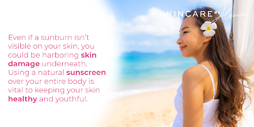 use a natural sunscreen over entire body