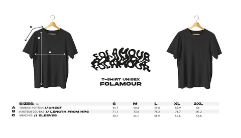 Size Guide tshirt Folamour