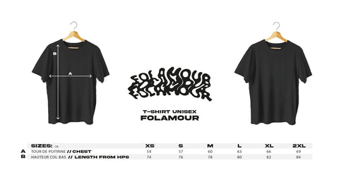 Size Guide tshirt Folamour