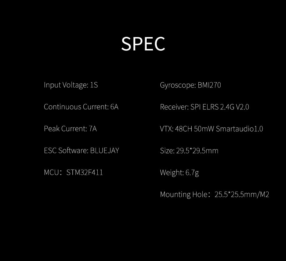 TMOTOR-FPV-ESC-AIO-F411-6A