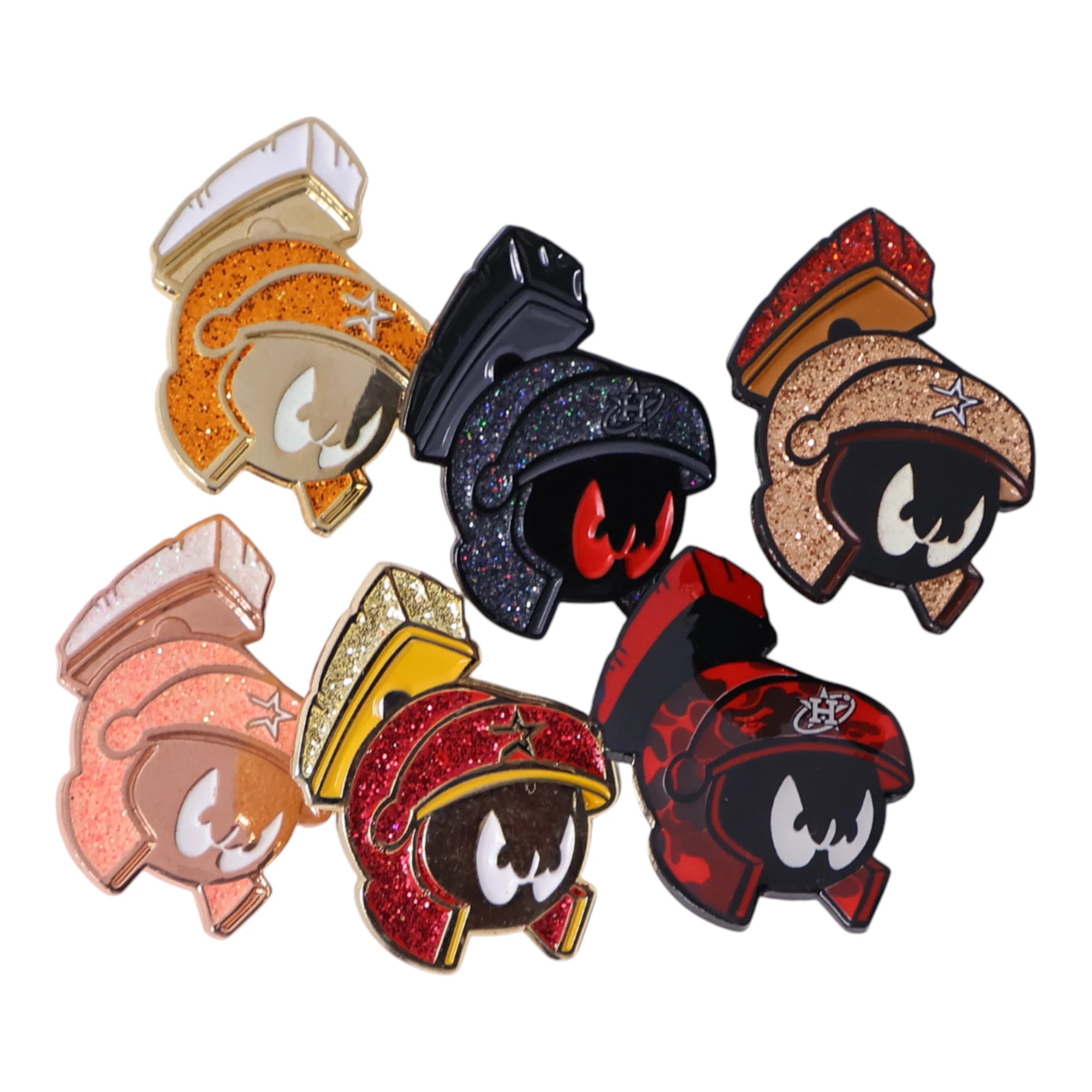 Houston Astros Marvin The Martian Angry Face Graphic Pin