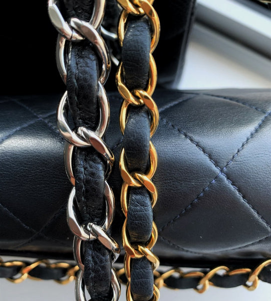 Chanel Vintage Tortoise Lucite Chain Strap  CC Charm Shoulder Bag 199   Foxy Couture Carmel