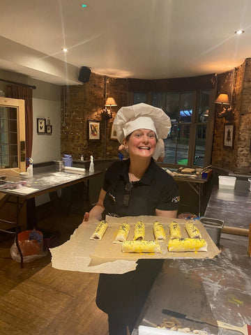 Sarah Heward from The Real Food Cafe with her venison sausage rolls at the Great Sausage Roll Off Event