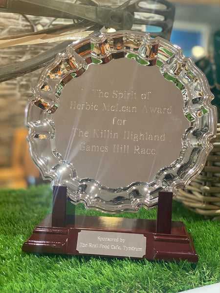 The spirit of Herbie McLean trophy plate sponsored by the Real food cafe