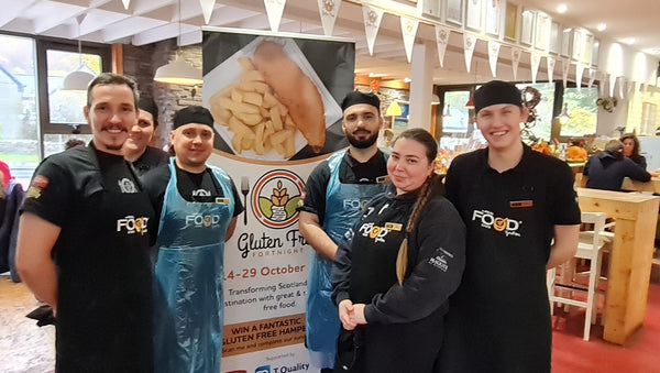 The Real Food Cafe team delivering Coeliac Uk Accreditation during gluten free fortnight