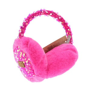 C.C. Sequin Ear Muffs - Lighthouse Boutique 