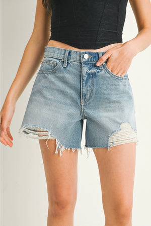 Alamo Vintage Distressed Shorts - Lighthouse Boutique 