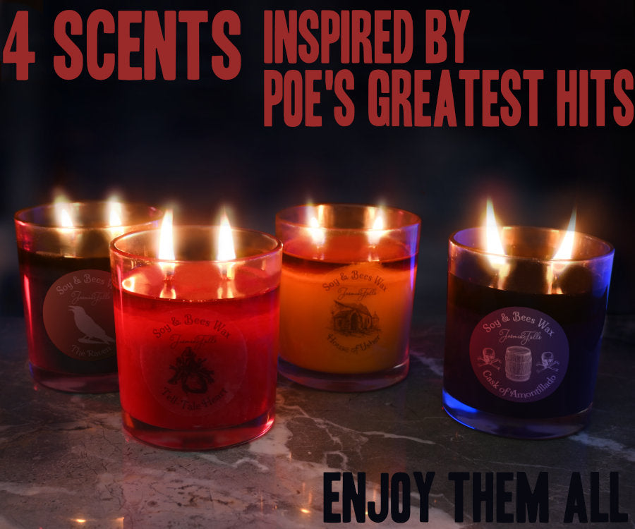 Edgar Allen Poe Candles in 4 Scents