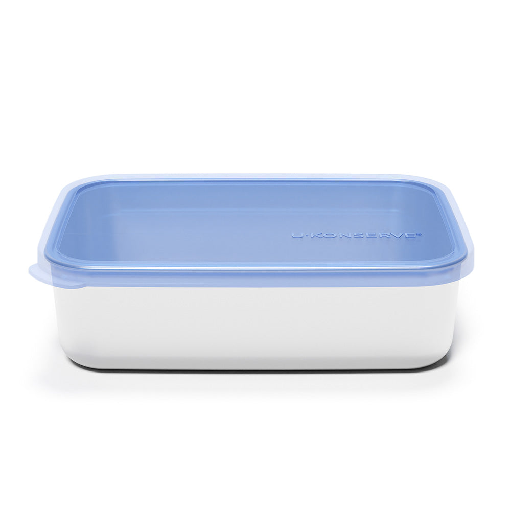 U Konserve Stainless Steel Food Storage Bento Box Container, Leak Proof Silicone Lid Dishwasher Safe - Plastic Free (50oz Blue)