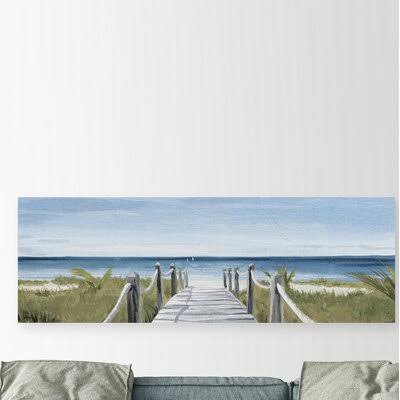 &Beach Walkway& - Panoramic Painting Print on Canvas Highland Dunes Size: 5x22 H x 15x22 W x 1.5x22 D