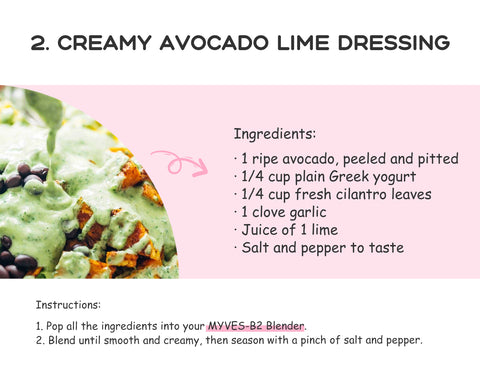 Creamy Avocado Lime Dressing