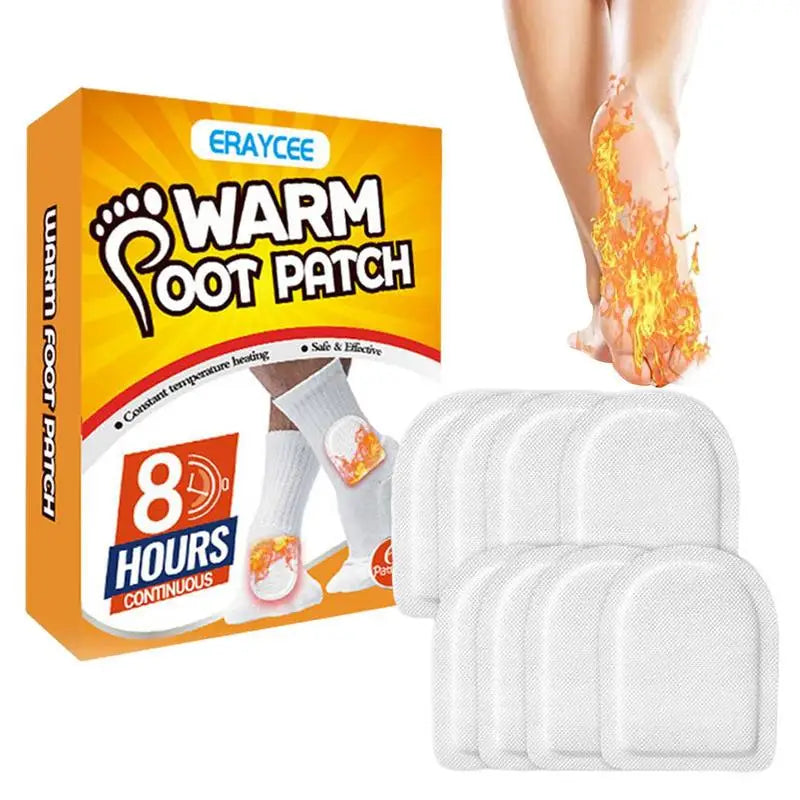 6 Pcs Body Warmer Stick Lasting Heat Patch Keep Hand Leg Foot Warmer Paste Pads Heating Pad Outdoor Activities