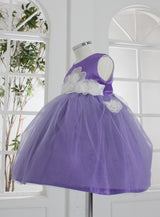 子供ドレス発表会・結婚式・おしゃれなDRESCCOのD-SU-57-5-バイオレットフラワーリーフドレスの画像2