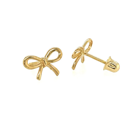 Mini Bow Screw Back Earrings