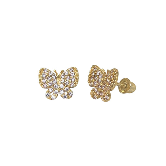 Flat Gold Heart Screw Back Earrings – Littleblingny