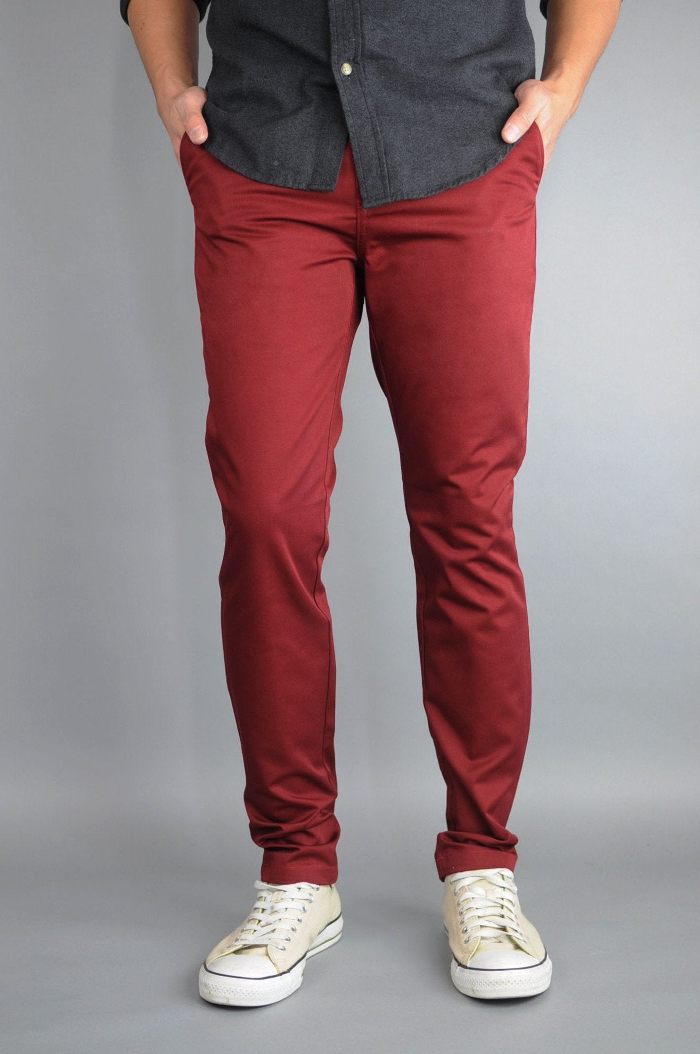 Neo Blue Jeans Burgundy Chino Pants