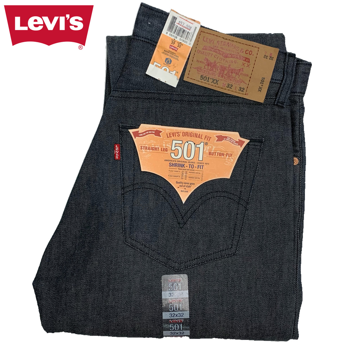 Levi's 501 Charcoal Grey – T-Fashion Mart