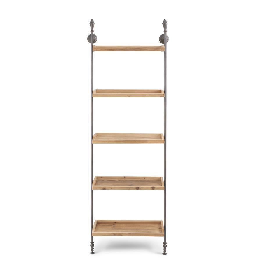 5 Tier Dark with Wood Wall Shelf Slope House Mercantile