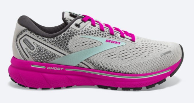 Brooks Women's Ghost 14 - Oyster/Yucca/Pink