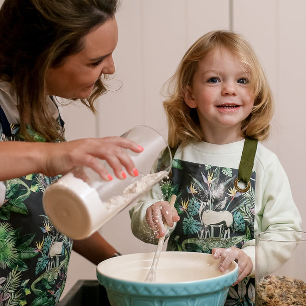 Kids Apron | Charcoal Wilding