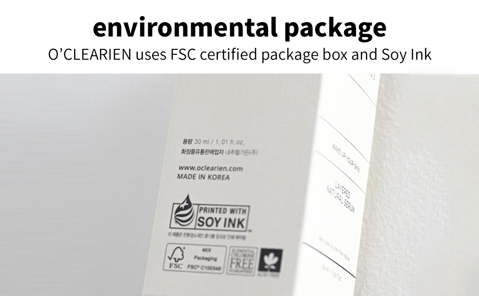 eco friendly package producted with soy ink