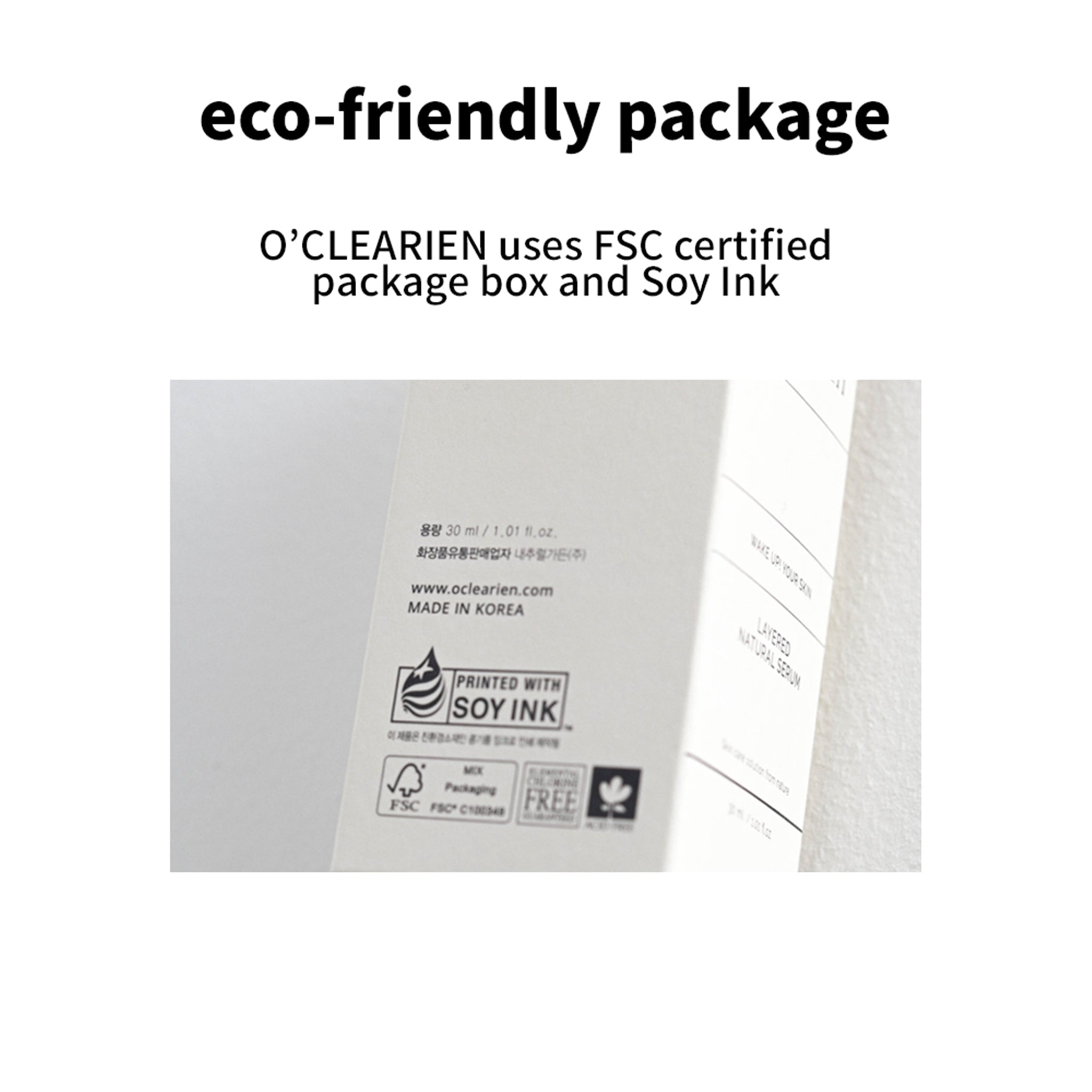 white eco friendly package