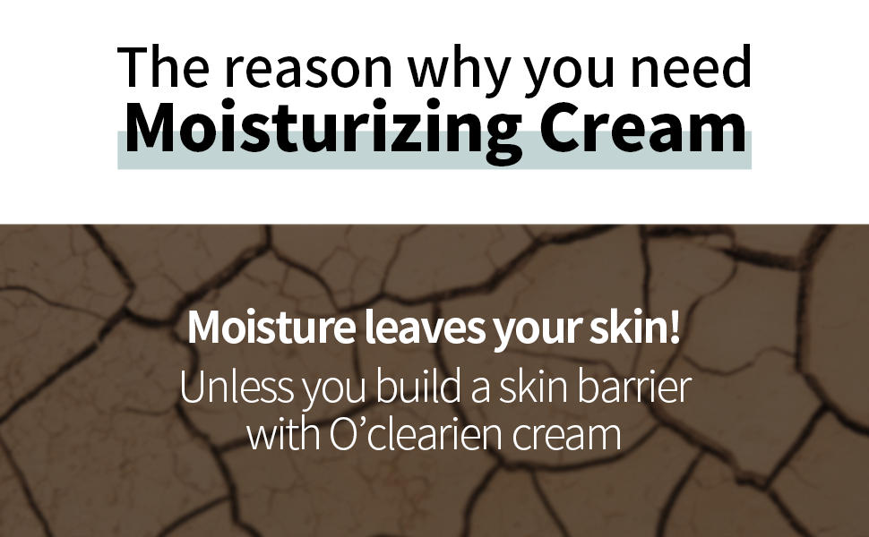 the reason why you need moisture cream in text with cracked ground picture