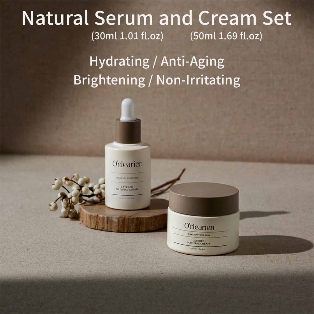 Serum and cream against brown background