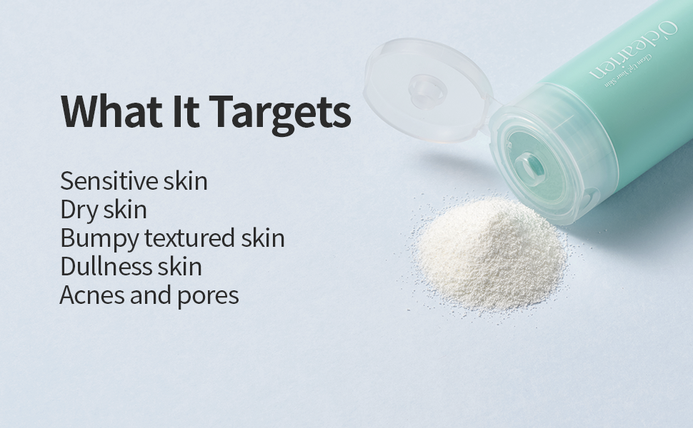 what powder cleanser targets