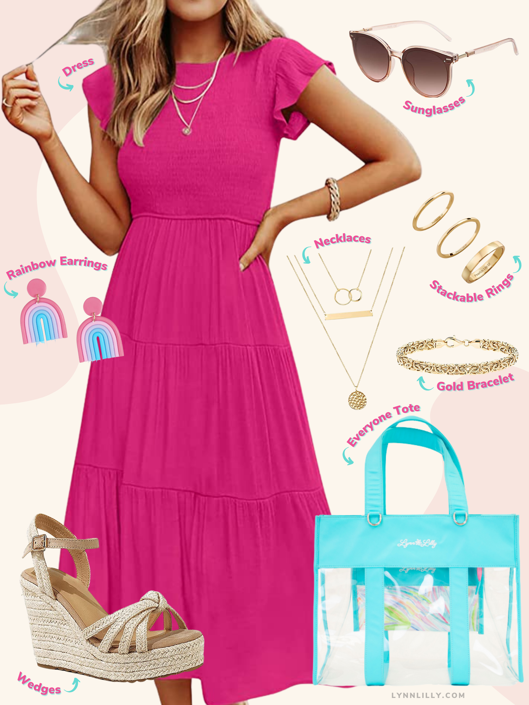 spring outfit dress collage
