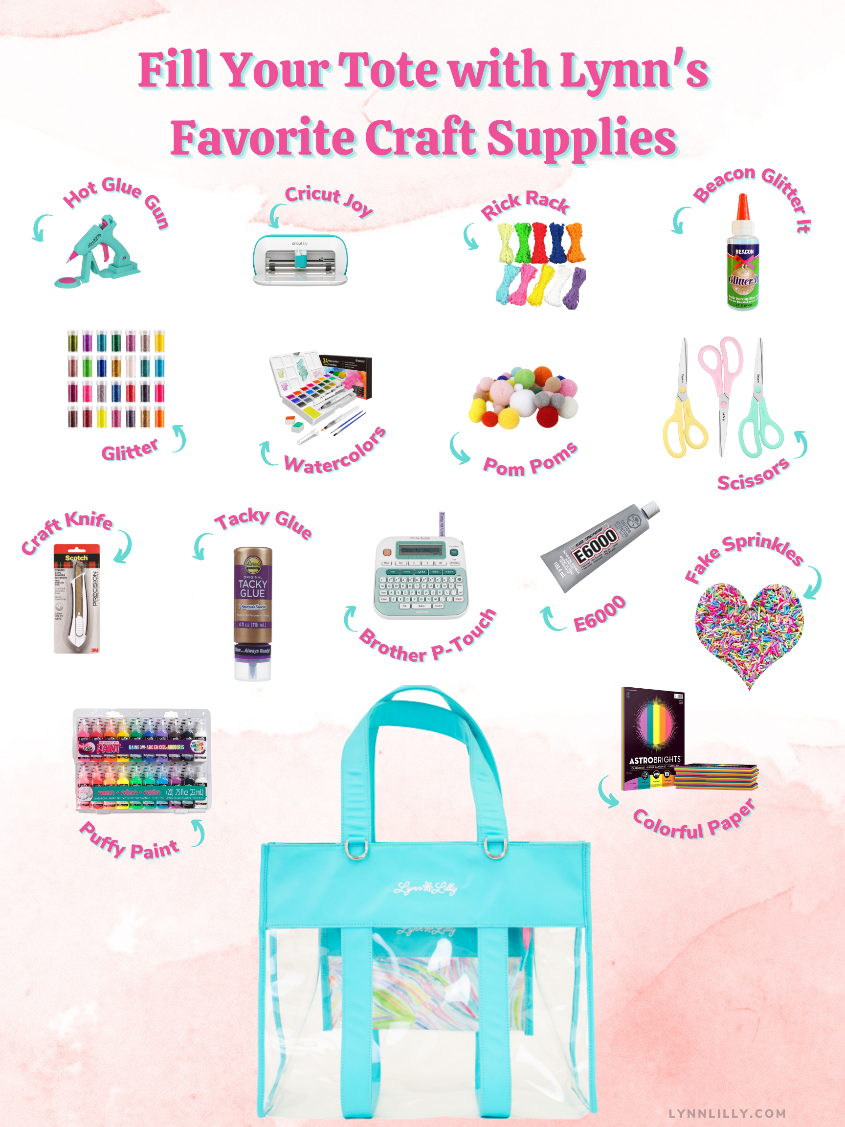 craft supplies with everyone tote