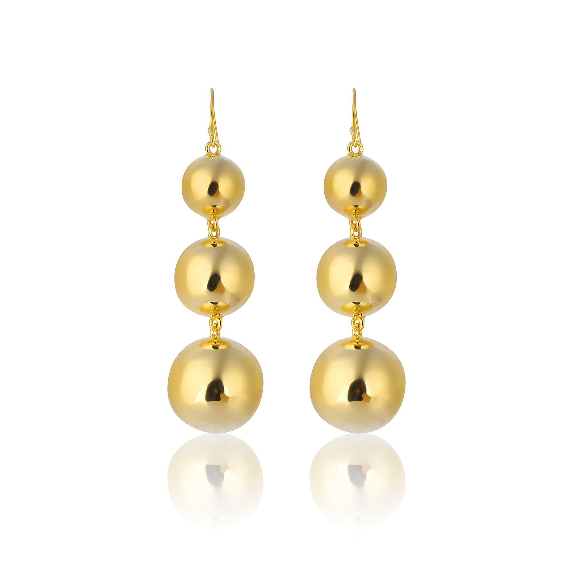 Ball Chain Gold Stud Earrings | Tulsa Body Jewelry