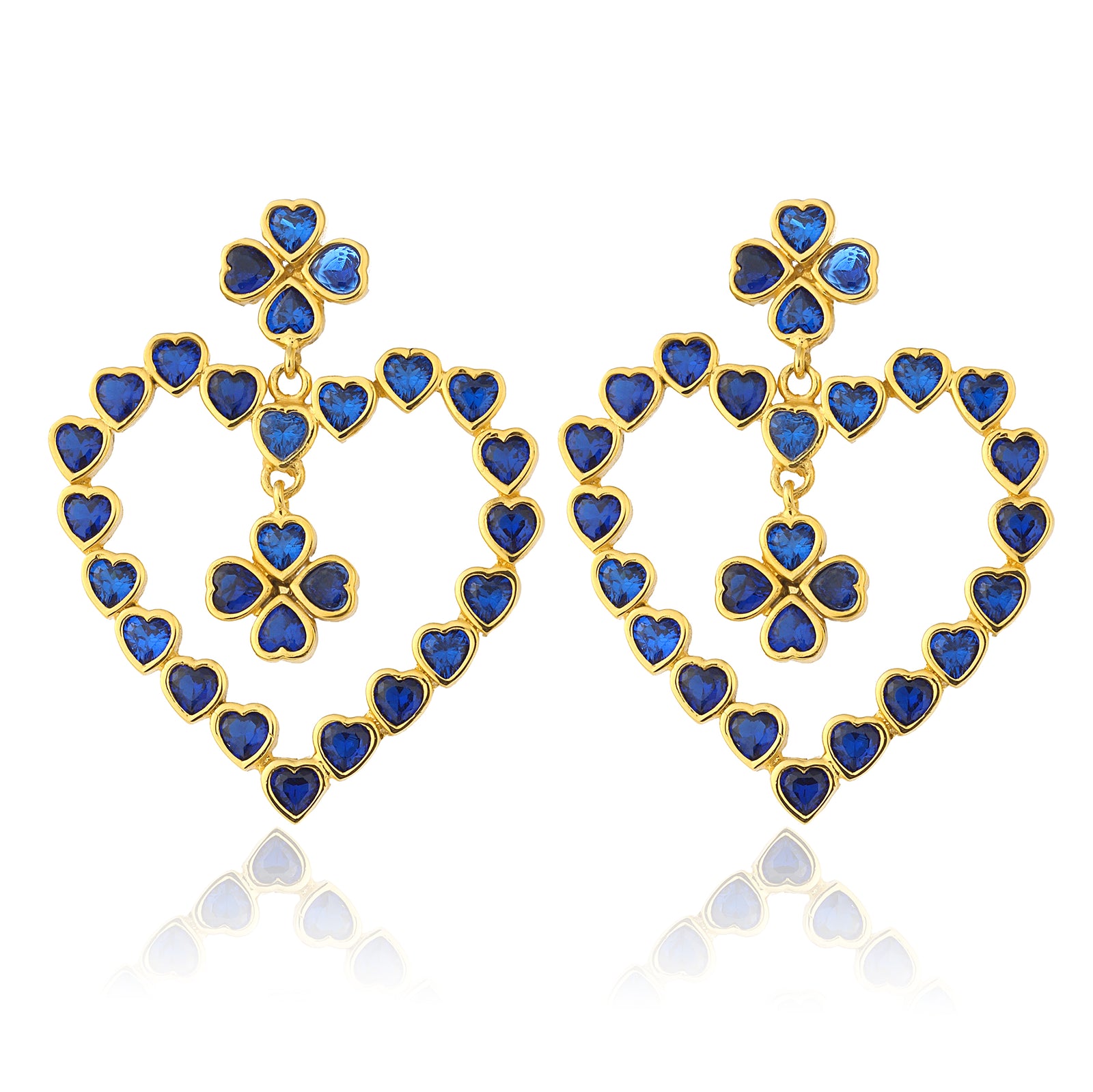 SEQUITO Elegant Women Luxury Royal Blue Zirconia Crystal Round Water Drop  Big Long Earrings Sapphire Wedding Costume Jewelry E285 | Shopee Philippines