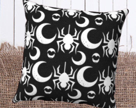  Doitely Halloween Black White Gothic Decor Pillow