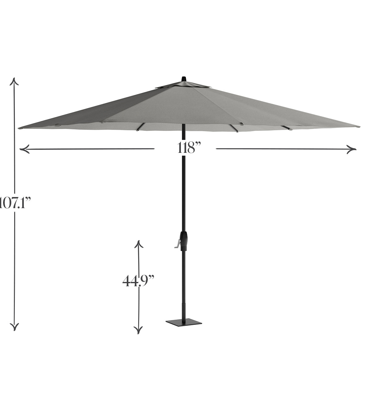 8 ft by 10 ft Rectangular Market Umbrella