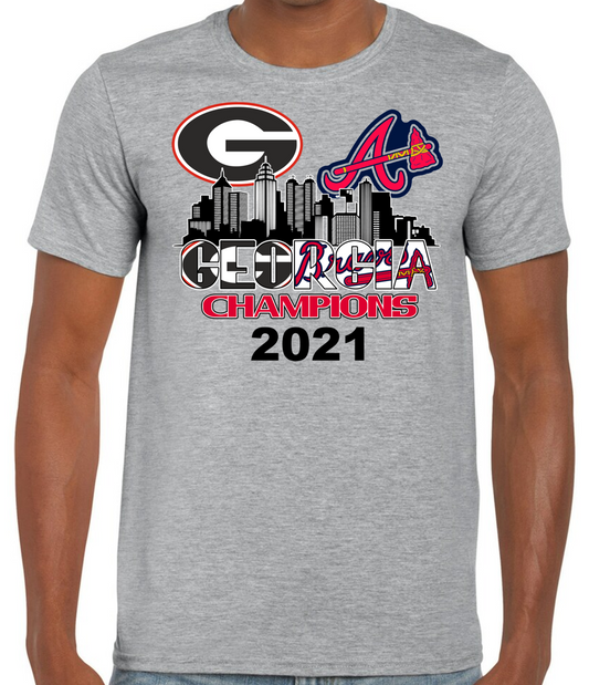 Sew Much Fun Embroidery Braves UGA Championship Tee White / Small