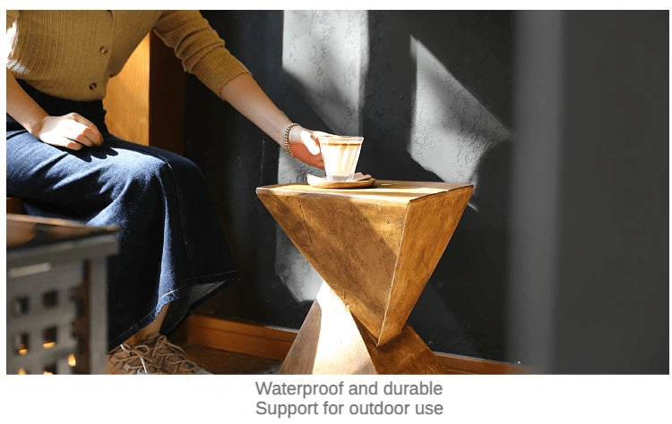 Retro Simple Geometric Coffee Table Side Table_3
