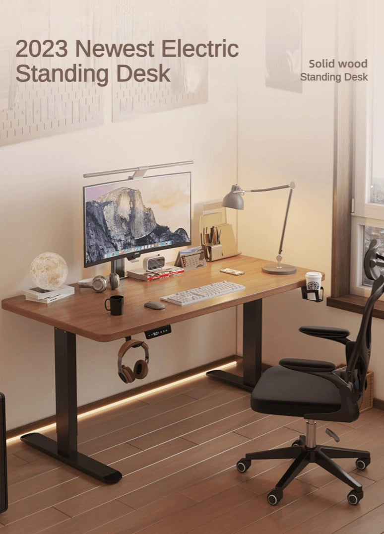 Minimalist Wooden Electric Standing Desk Work Table_1