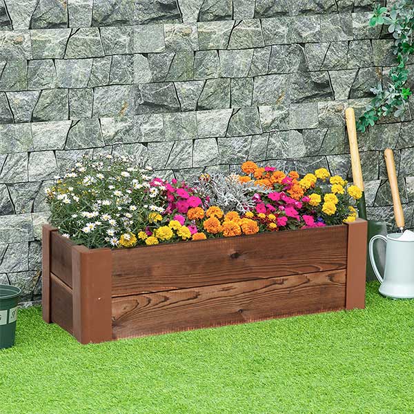 Outdoor Garden Bed Wooden Planter Box