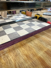 purple heart trimmed checker board