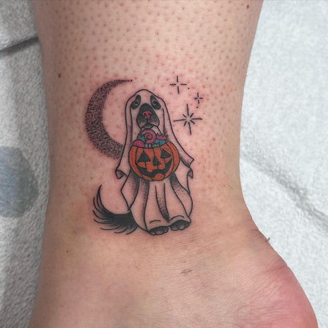 Buy Cute Small Halloween Temporary Tattoo / Black Cat Tattoo / Small Ghost  Tattoo / Small Pumpkin Tattoo / Bat Silhouette Tattoo Online in India - Etsy