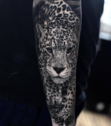 A Persian themed sleeve: the Persian Leopard tattoo