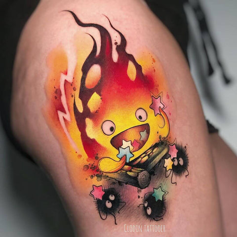 Howl's Moving Castle studio ghibli tattoo