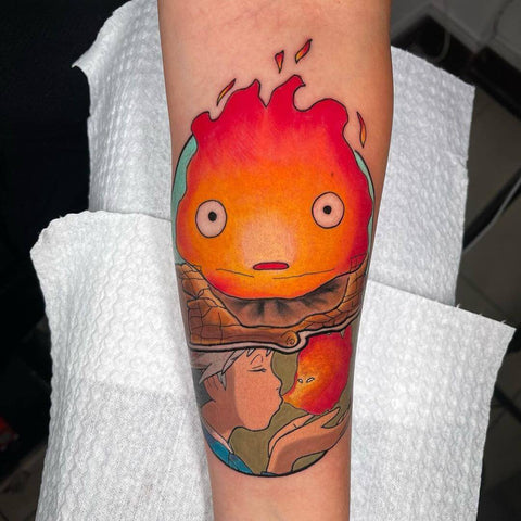 Howl's Moving Castle studio ghibli tattoo