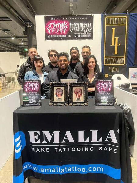 Emalla tattoo brand is at Italian Vicenza Tattoo Convention