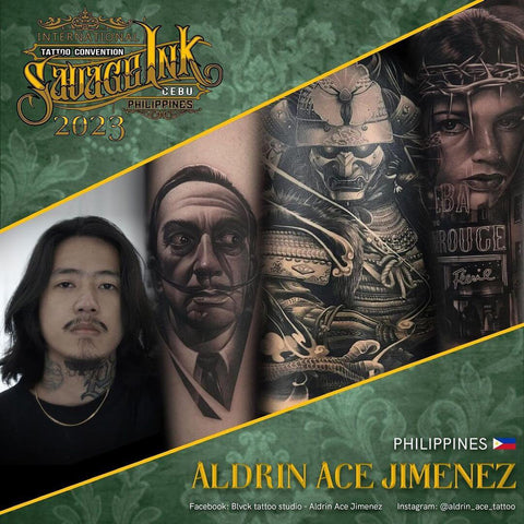 Tattoo artist @aldrin_ace_tattoo at Savage Ink International Tattoo Convention