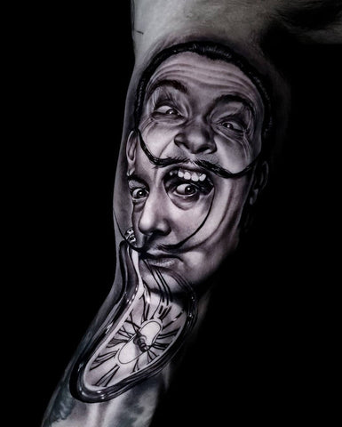 Black and grey tattoo work by Emalla tattoo artist Denisse Veayra